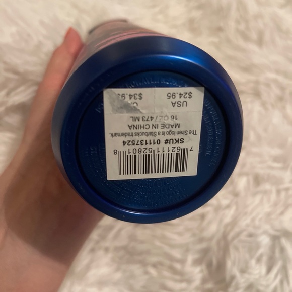 Starbucks 16oz blue/ red/ pink vacuum insulated hot tumbler NWT - Picture 8 of 8